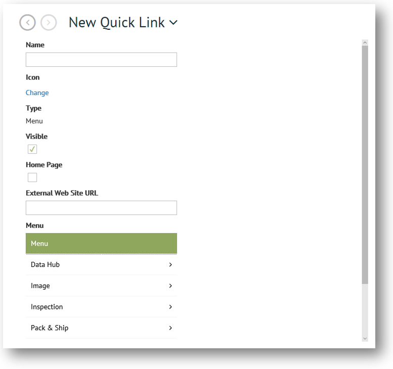 Adding a Quick Link